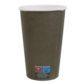 Vaso Cartón 16Oz/480ml Marrón Ø9,0cm (50 Uds)