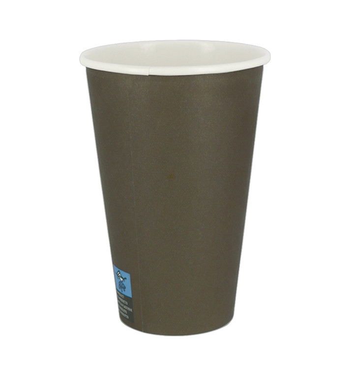 Vaso Cartón 12Oz/360ml Marrón Ø8,0cm (100 Uds)