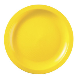 Plato Reutilizable PP Llano Amarillo Round Ø22cm (25 Uds)