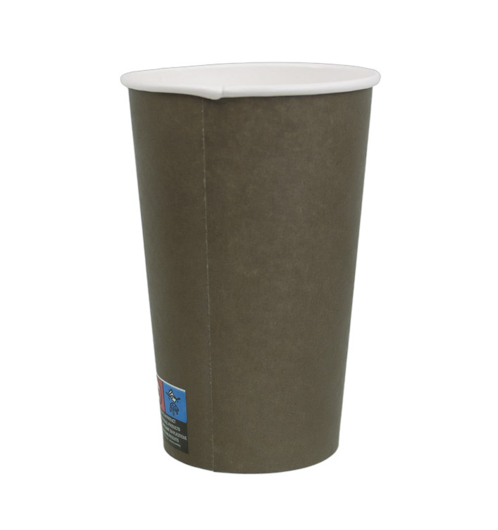 Vaso Cartón 16Oz/480ml Marrón Ø9,0cm (50 Uds)