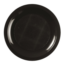 Plato Reutilizable PP Llano Negro Round Ø18,5cm (25 Uds)