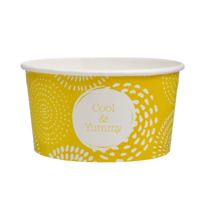 Tarrina de Cartón para Helados 5oz/140ml "Cool&Yummy" (50 Uds)