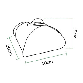 Caja de Cartón Kraft Mariposa Para Tarta 30x30x15cm (125 Uds)