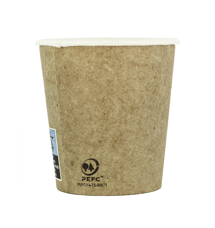 Vaso Cartón 4Oz/120ml Kraft Ø6,2cm (80 Uds)