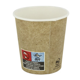 Vaso Cartón 4Oz/120ml Kraft Ø6,2cm (80 Uds)