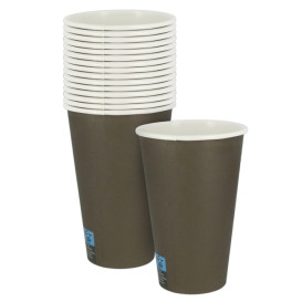 Vaso Cartón 12Oz/360ml Marrón Ø8,0cm (100 Uds)