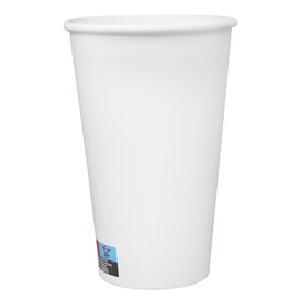 Vaso Cartón 16 Oz/500ml Blanco Ø9cm (25 Uds)