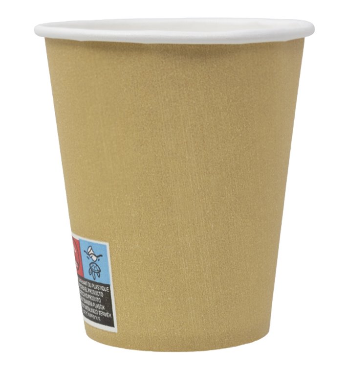 Vaso Cartón 9 Oz/280ml Kraft-Kraft Ø8,1cm (50 Uds)