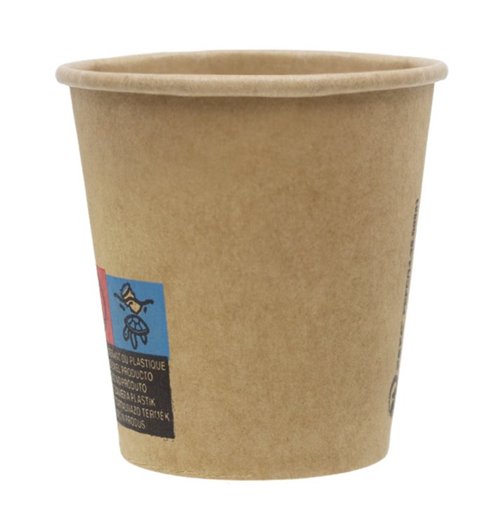 Vaso Cartón 3Oz/100ml Kraft-Kraft Ø5,8cm (50 Uds)