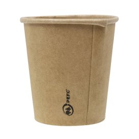 Vaso Cartón 3Oz/100ml Kraft-Kraft Ø5,8cm (50 Uds)