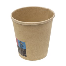 Vaso Cartón 3Oz/100ml Kraft-Kraft Ø5,8cm (50 Uds)